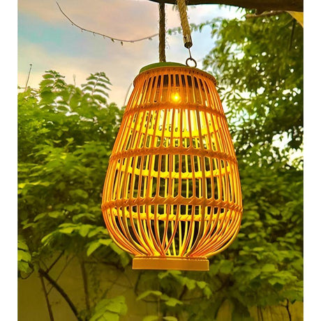 Rattan Light - Kreativ Rattan Solträdgårdsdekoration Lampa Carvallo
