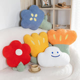Fleece Flower Throw Cushion i bomull med söt design Carvallo