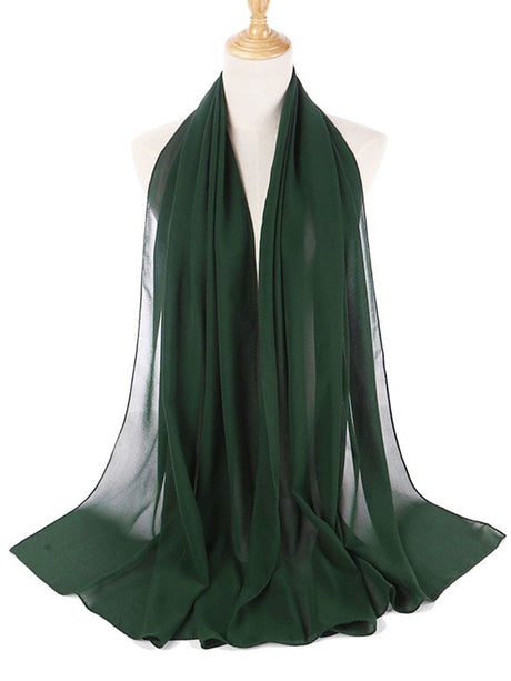 Chiffon Hijab pannband-Clothes for women-Bellasverige-Olivgrön-Hemnix
