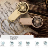 Carvallo Mini Handfläkt med USB-laddning | 3 hastighetslägen & LED-display | Bärbar batterifläkt för kontor, resor & sport Carvallo