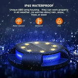 Carvallo GroundGlow 12 Solarbelysning 12 LEDs | Rostfritt stål IP65 | Automatisk skymningssensor | För trädgård, terrass & väg belysning Carvallo