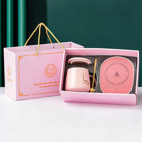 Innovativt set med uppvärmda muggar – Keramisk kopp med Smart Warming Coaster MILA Sverige