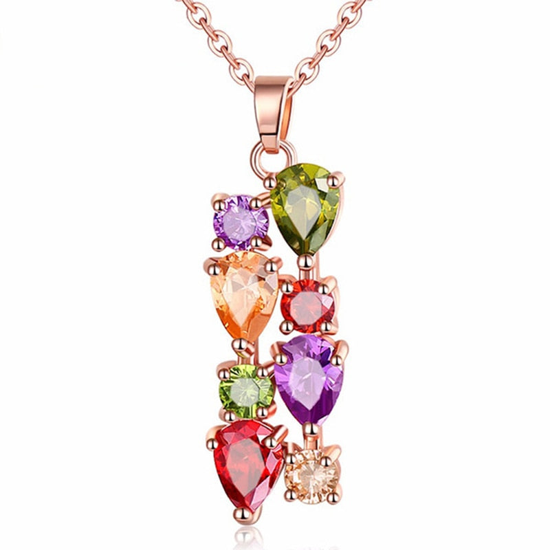 Skimrande Zircon Floral Halsband