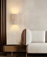 Royallure Natursten Vägglampa – LED Varm Glöd, Unik Stentextur, Lätt Montering Carvallo