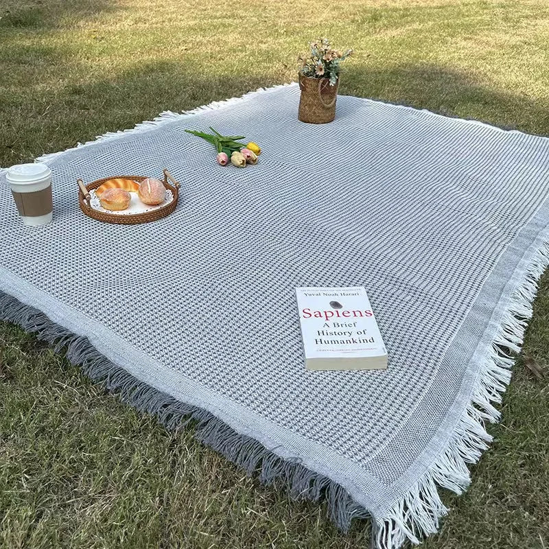 Boho Picknickfilt med fransar Carvallo