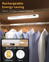 Carvallo LED ljusskena | Med rörelsesensor & batteriindikator | Uppladdningsbar | För skåp, kök & hall Carvallo