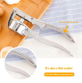 Robust vitlökspress i rostfritt stål Carvallo