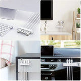 Carvallo ClipTidy FlexFix | Självhäftande & platsbesparande | För 1–10 kablar | I svart, vitt eller transparent Carvallo