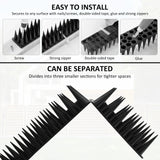 Carvallo 12/20-set fågelskyddsspikar | Avtagbar & djurvänlig | Anti-klättringsskydd för staket, fönsterbräda & takkant Carvallo
