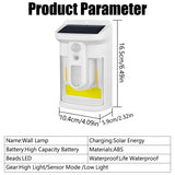 Carvallo Solar Vägglampa med Rörelsesensor | 3 Ljuslägen | IP65 Vattentålig | Varmt Flammigt Ljus för Trädgård & Gårdsplan Carvallo