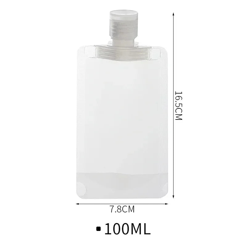 Carvallo Mini-flaskset | Kosmetik reseset med förvaringsväska | 5-delar | PET-flaskor 30–100ml Carvallo