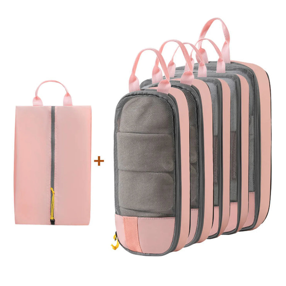 Carvallo Researrangör Set | Kompressionspåsar för kläder & kosmetik | Platsbesparande & rivfast | Oxford-tyg Carvallo