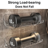 Carvallo Pro | Akryl-badrumshylla utan borrning | Väggmonterad duschhylla | Kosmetik- & schampo-hållare | Transparent | 12×9×8 cm / 24×9×8 cm Carvallo