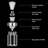 Carvallo Silikon-Oljepensel med Flaska | Leakagefri Dispenser för Olja, Marinader & Honung | 135 ml / 150 ml | För BBQ & Bakning Carvallo