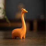 SereniTales - Minimalistisk keramisk giraff- och elefantfigurer för elegant inredning Carvallo