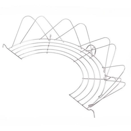Carvallo OilGuard | Fällbart rostfritt stål avrunnen droppställning | Halvrund & med säkerhetskant | För pannor 32–38 cm Carvallo