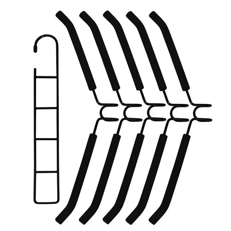 Carvallo multifunktionell klädhängare med 5 nivåer | Platsbesparande & avtagbar | För jackor, tröjor & byxor | Extra stabil konstruktion Carvallo