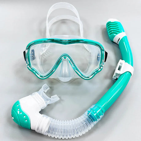 Carvallo Barn Tauchmask med snorkel | Duggfri & läcksäker | Härdat glas & silikon | För pojkar & flickor 7–15 år Carvallo