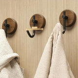 Carvallo Holzhaken Woodiva WallHook | Massivt trä valnöt | Nyckel-, handduks- & rockkrok | För kök, badrum & hall Carvallo