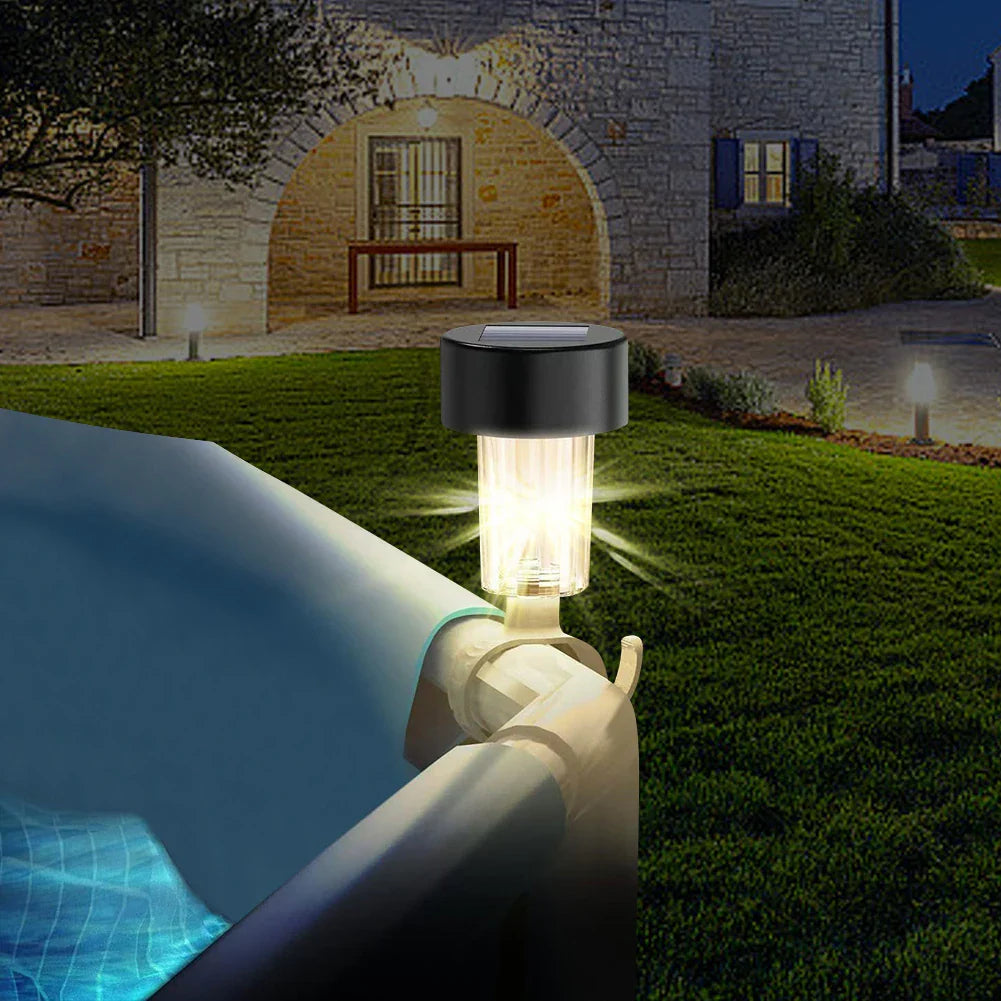 Carvallo GlowClips Solpoolbelysning 6-pack | Varmvit & RGB färgväxling | IP44 vattentålig | För staket & poolkant Carvallo