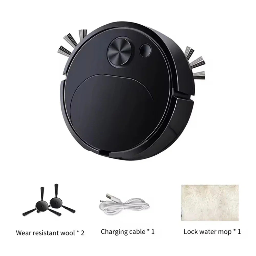 Carvallo ProMotion Smart Saugrobot 3-i-1 | 4000Pa effekt | Moppa, suga & feja | För mattor, kakel & djurhår Carvallo