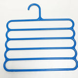 Carvallo-Kläderhängare OrgaTier | 5-i-1 Byxor- & Schalhållare | Platsbesparande Skåporganisatör i Metall Carvallo