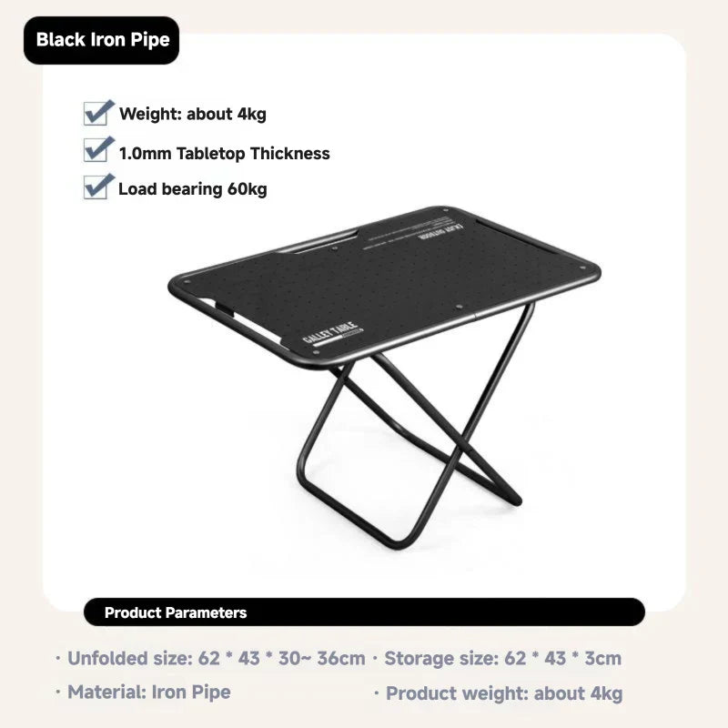 Carvallo Campingtisch GEARVION TacticalPro | Lätt & Bärbar | Aluminiumslegering | 60kg Tragkraft | Utomhus, Camping, BBQ Carvallo