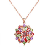 Skimrande Zircon Floral Halsband