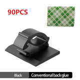 Carvallo Set WireTidy | 30-90 delar | Självhäftande & flexibel | För skrivbord, PC & laddkablar Carvallo