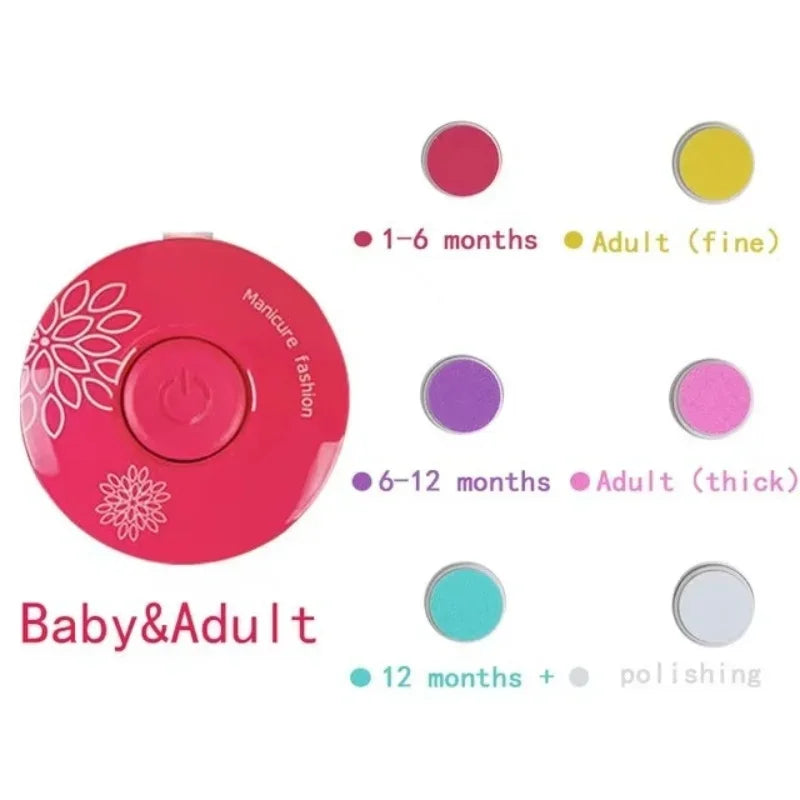 Carvallo BabyCare Elektrisk Baby-Nagelklippare | Skonsam Nagelpolerare för spädbarn & barn | Säker & ljudlös | För nyfödda & småbarn Carvallo