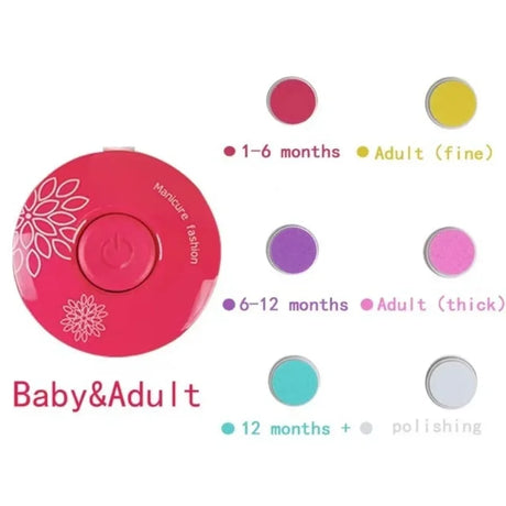 Carvallo BabyCare Elektrisk Baby-Nagelklippare | Skonsam Nagelpolerare för spädbarn & barn | Säker & ljudlös | För nyfödda & småbarn Carvallo
