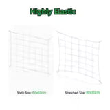 Carvallo Net | Elastiskt klätternät med krokar | 10 × 10 cm maskor | För växthus, växter och hydroponik Carvallo