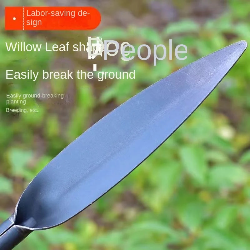 Carvallo Weidenschaufel aus Hochkohlenstoffstahl | Spitzschaufel zum Graben & Lockern | Kompakte Gartenschaufel für Wildgemüse & Gartenarbeit Carvallo