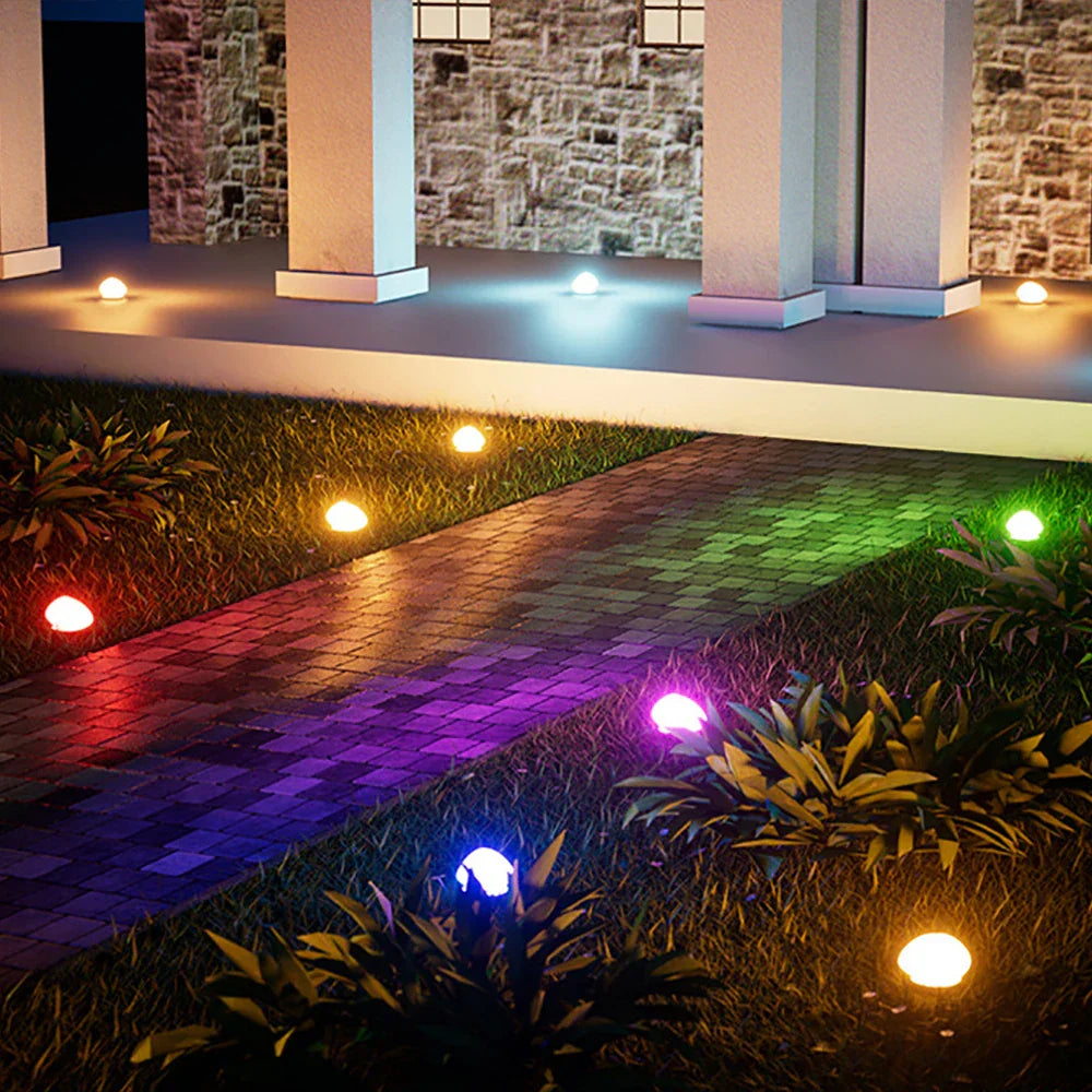 Carvallo Solar-Trädgårdslampa | 3 ljusfärger | Väderbeständig & intelligent | För stigar, rabatter & terrass Carvallo