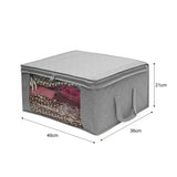 Carvallo Fällbar Förvaringslåda 49×36×21 cm | Med Fönster & Dragkedja | För Kläder, Filtar & Lekar Carvallo