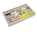 Carvallo smyckeslåda | Kompakt & Elegant | Samt-display med förvaring | För ringar & örhängen Carvallo