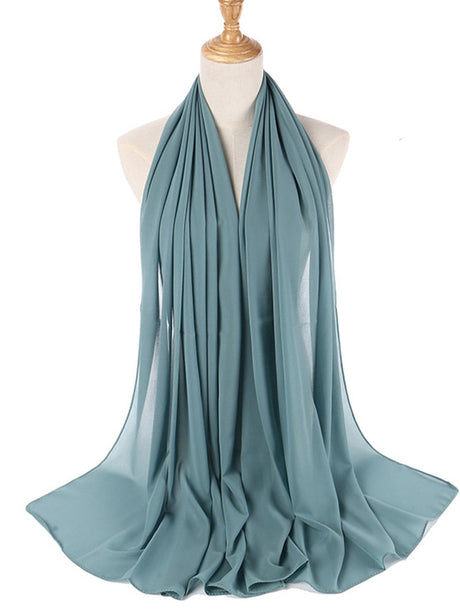 Chiffon Hijab pannband-Clothes for women-Bellasverige-Blåkola-Hemnix
