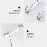 Carvallo DUOHOLD | Dubbelkrok för skåpdörrar | Rostfritt stål 304 | Svart eller Vit | Utan borrning Carvallo