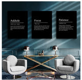 Success & Focus – Minimalistisk Motivationsposter på Canvas Hemnix