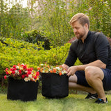 Planterpåse av flis – Robust trädgårdsbehållare med handtag för växter Carvallo