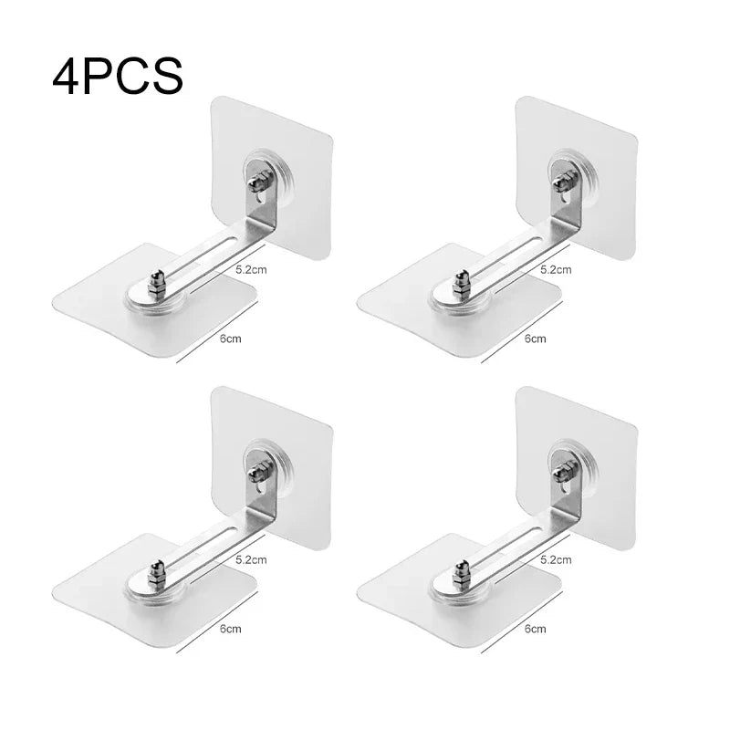 Carvallo Anti-Kipp Fäste Set 4-delat | Justerbar & Självhäftande | För hyllor, skåp & byråer Carvallo