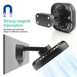 Carvallo-USB-fläkt Breezio Flex | Uppladdningsbar med 5000 mAh batteri | 3 nivåer & timer | Fällbar & tyst för kontor, camping & hem Carvallo