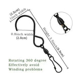 Carvallo 8 stycken S-krokar i rostfritt stål med vridled | Rostfria upphängningskrokar för vindspel, fågelburar, reklamskyltar & dekoration Carvallo