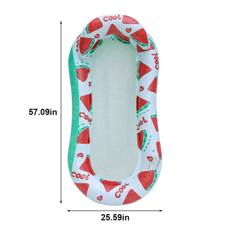 Carvallo Uppblåsbar simmadrass Rooxin | Ergonomisk pool-luftmadrass med nät och armstöd | För pool, sjö och strand Carvallo