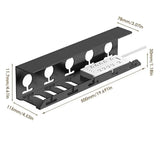 Carvallo DeskFixx | Under-bord Kabelhantering | Ingen borrning | Robust stålhylla | Svart Carvallo