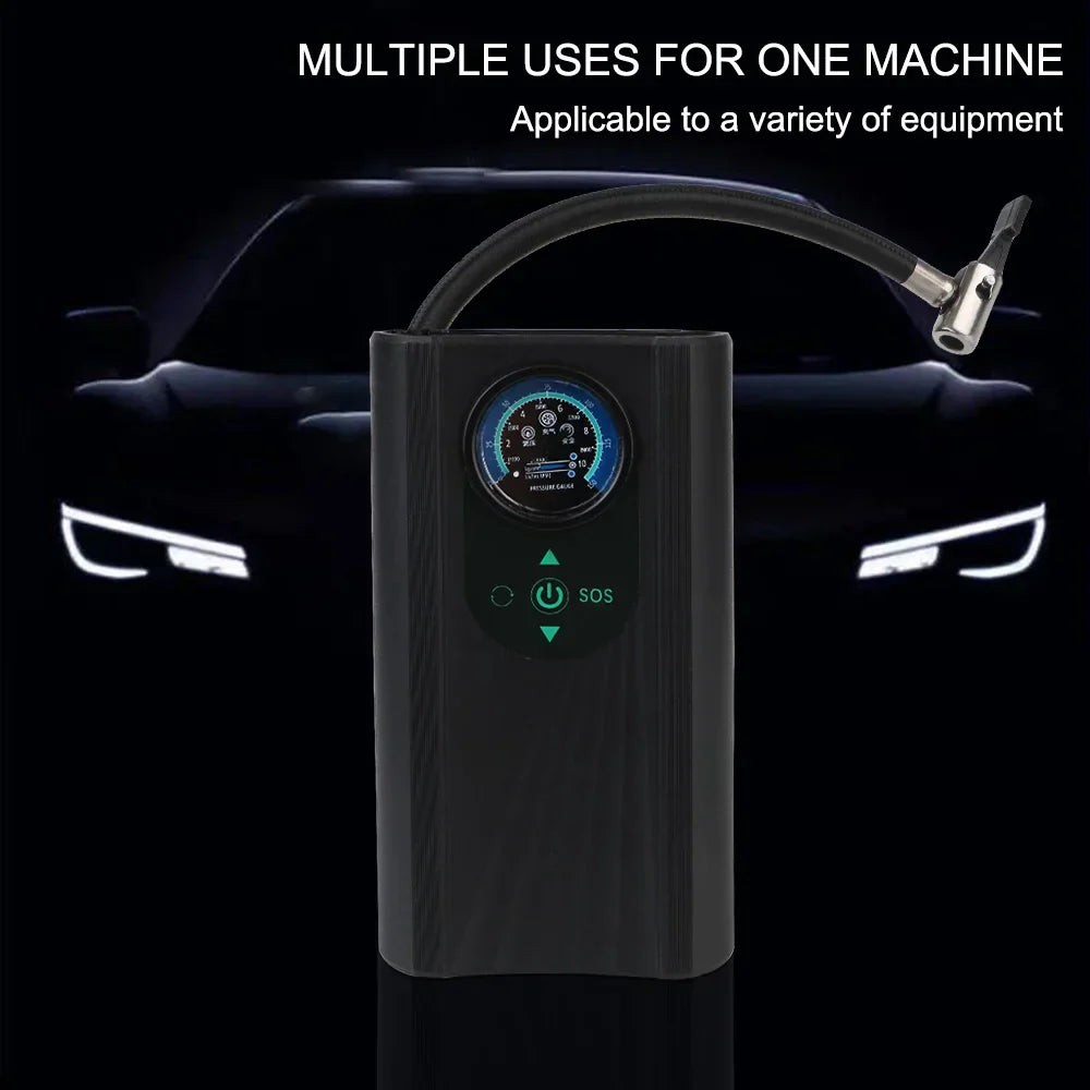 Carvallo AutoAirX Pro | Bärbar kompressor 12V | Metallcylinder | För bil, motorcykel, cykel & boll Carvallo