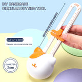 Carvallo CircleCat Circle-Cutting Tool Cat | 360° Rotating Circular Cutter | For Paper & Photos | 10–32 cm Diameter Carvallo