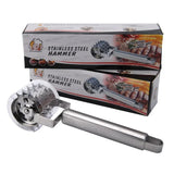 Carvallo köttklubba | Rostfri köttmörtare med slaghuvud | För biff, schnitzel & fläskkött | 18 cm Carvallo