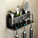 Carvallo - Multifunktionell väggmonterad tandborsthållare med förvaring Carvallo