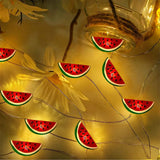 Carvallo Vattenmelon Ljuskedja | 20 LEDs | Batteridriven & Färgglad | 2 Meter | Sommar-dekor för Trädgård & Fest Carvallo